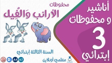 محفوظات الأرانب و الفيل مكتوبة كوفر