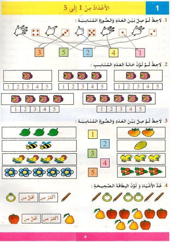 كتاب تمارين في الرياضيات الأولى إبتدائي صفحة 2