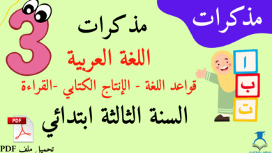 مذكرات رائعة السنة الثالثة في قواعد اللغة و القراءة و الانتاج الكتابي