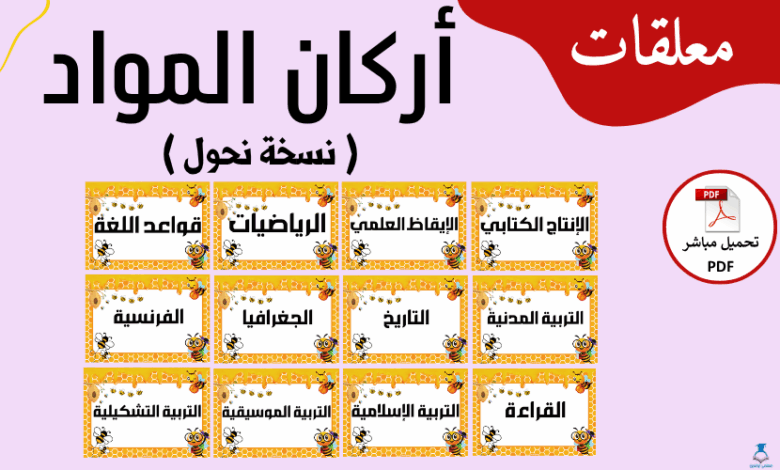 غلاف مقال معلقات اركان المواد نسخة نحول