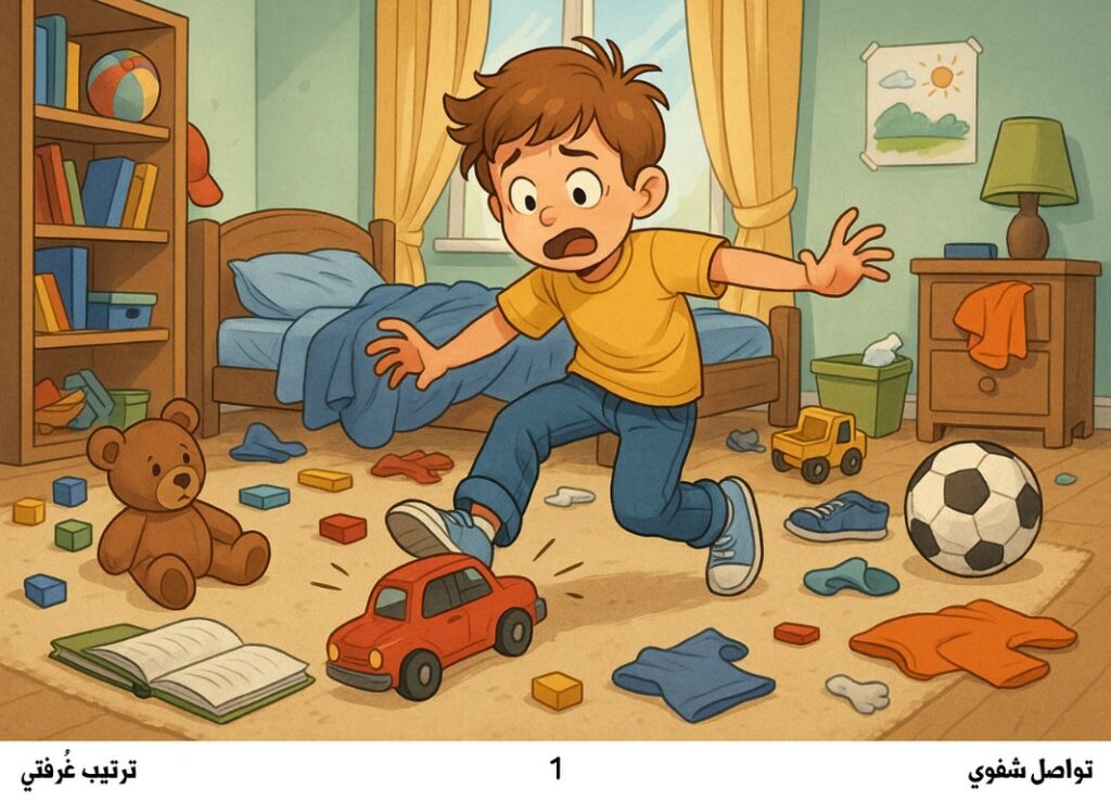 مشاهد مصورة للتواصل الشفوي - ترتيب غرفتي المشهد 1 - معلمي أونلاين