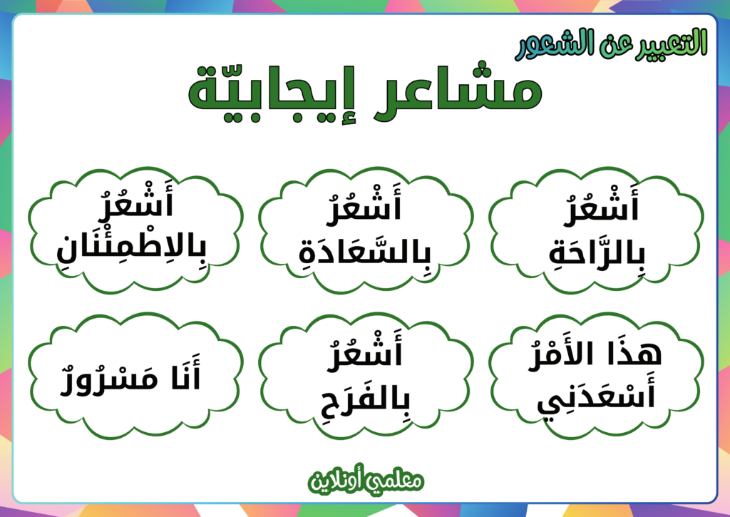 التعبير عن الشعور - مشاعر إيجابية