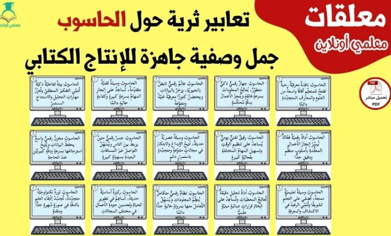 تعابير ثرية حول الحاسوب