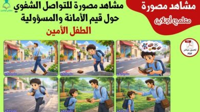 الطفل الأمين – مشاهد مصورة للتواصل الشفوي حول قيم الأمانة والمسؤولية
