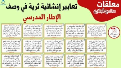 تعابير إنشائية ثرية في وصف الإطار المدرسي