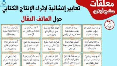 تعابير إنشائية حول الهاتف النقال لإثراء الإنتاج الكتابي